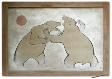 ANGE - Le COMBAT des OURS - 123cm/85cm