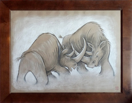 ANGE - Les Rhinoceros Laineux - 93cm/73cm